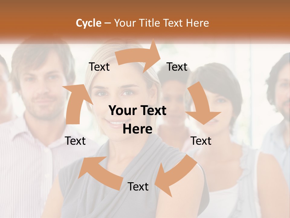 A Group Of People Standing Together In A Line PowerPoint Template