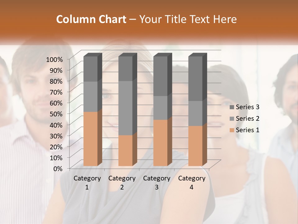 A Group Of People Standing Together In A Line PowerPoint Template