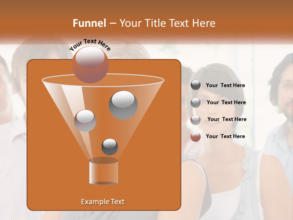 A Group Of People Standing Together In A Line PowerPoint Template
