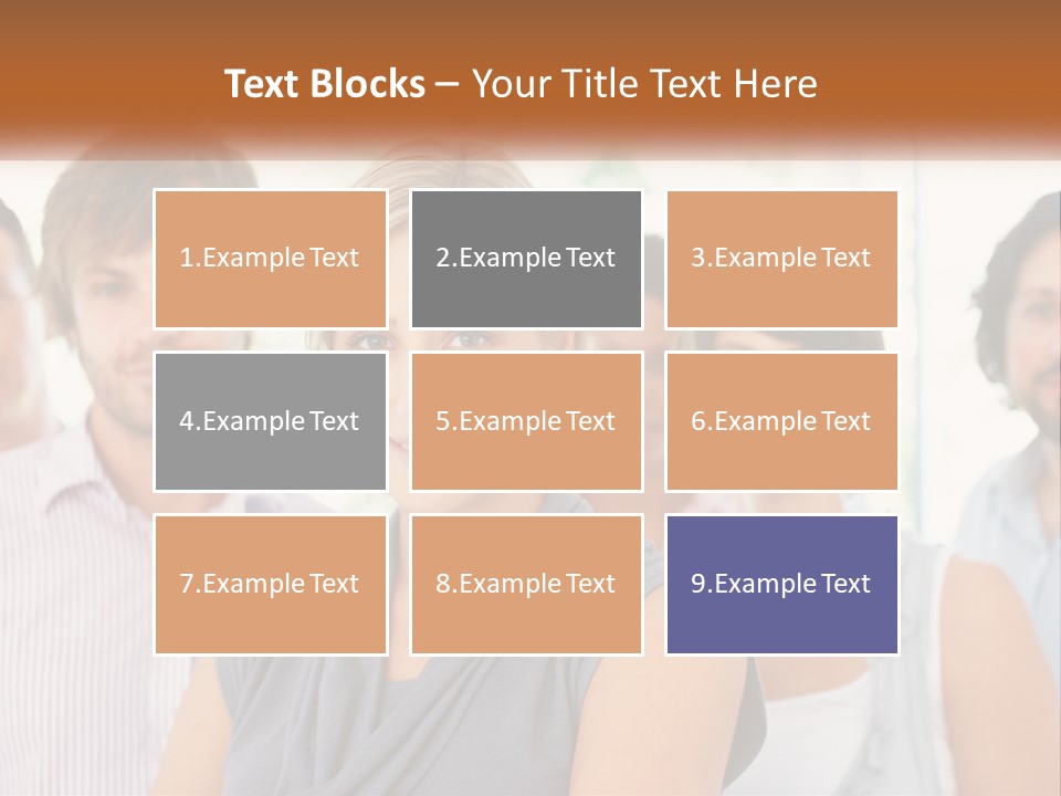 A Group Of People Standing Together In A Line PowerPoint Template
