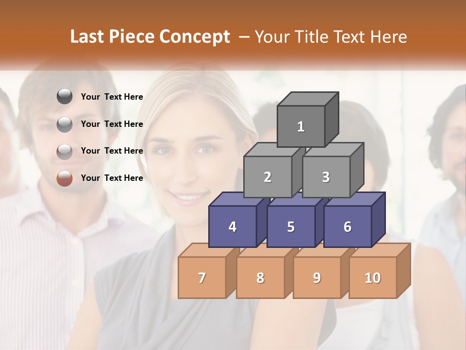 A Group Of People Standing Together In A Line PowerPoint Template
