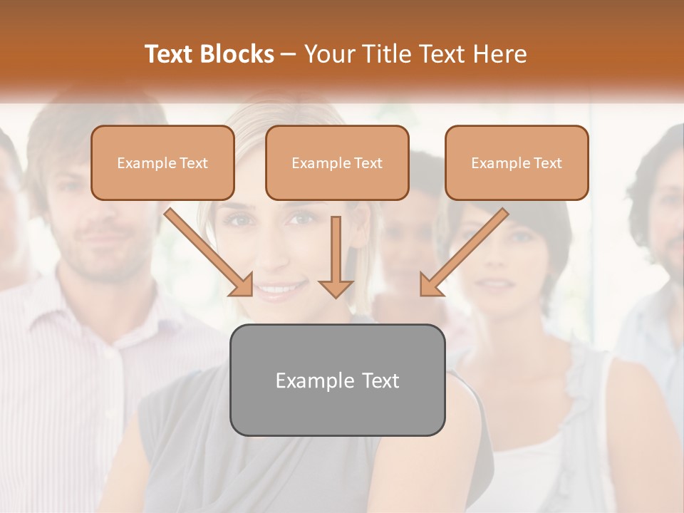 A Group Of People Standing Together In A Line PowerPoint Template