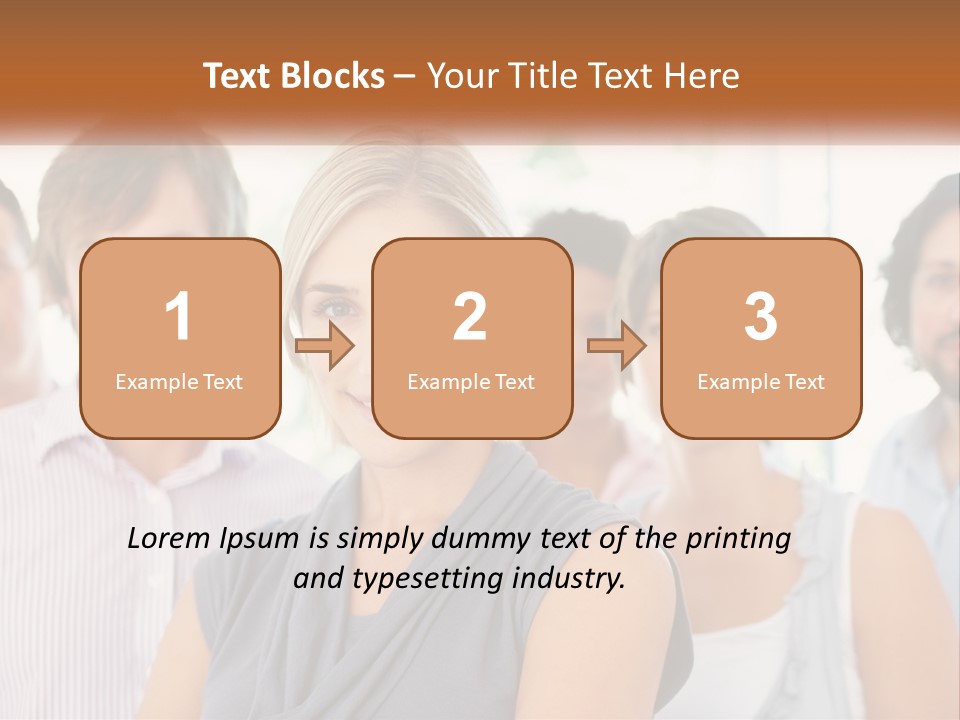 A Group Of People Standing Together In A Line PowerPoint Template