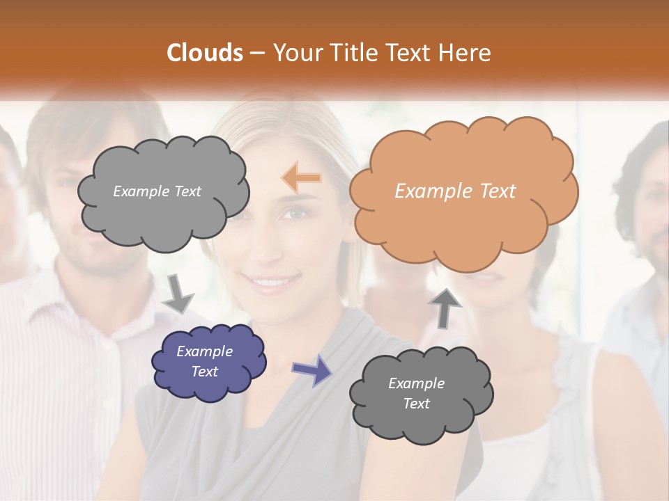 A Group Of People Standing Together In A Line PowerPoint Template