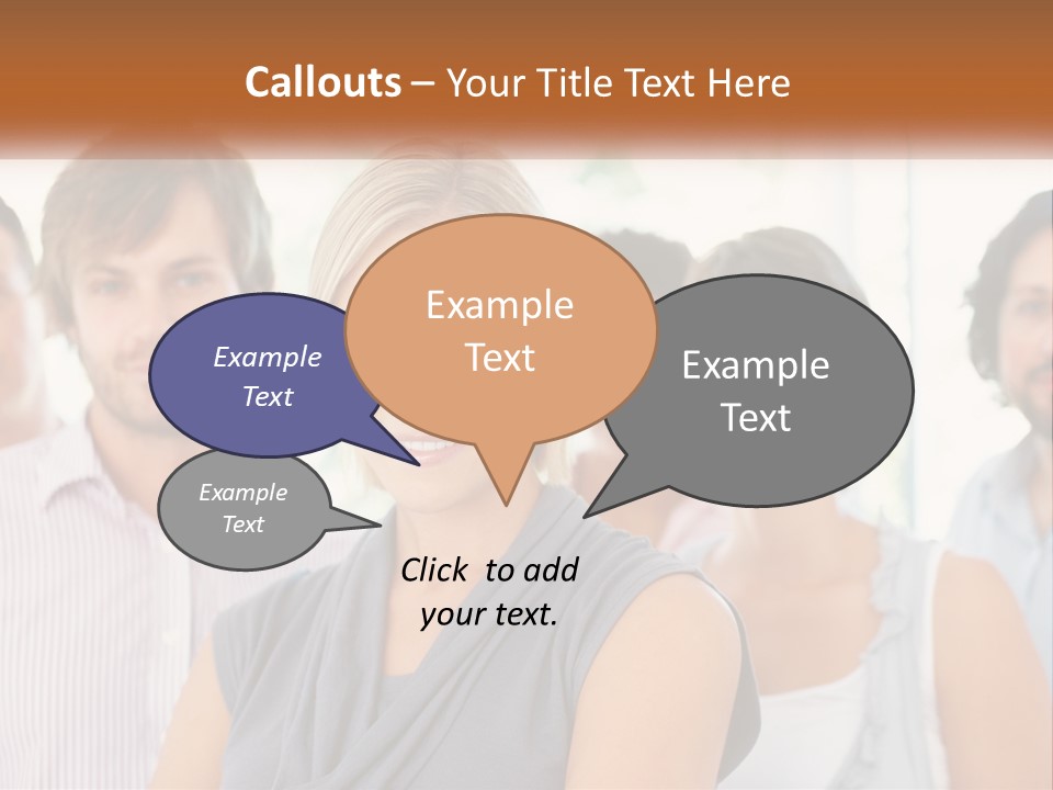 A Group Of People Standing Together In A Line PowerPoint Template
