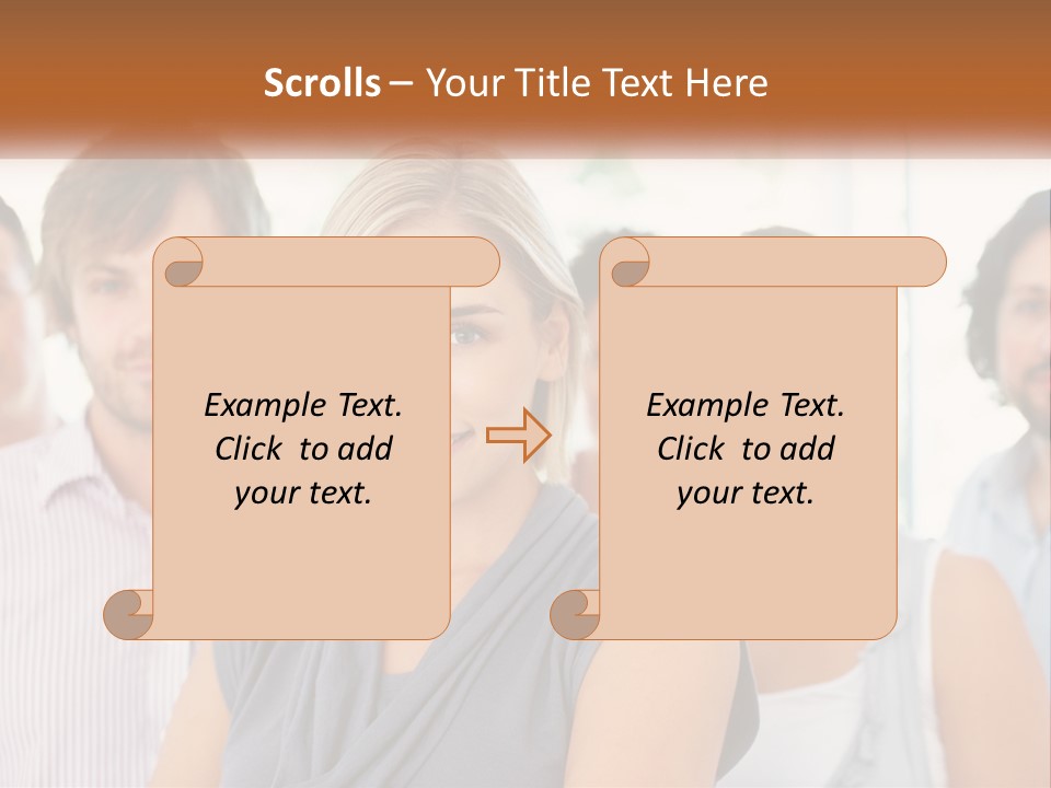 A Group Of People Standing Together In A Line PowerPoint Template