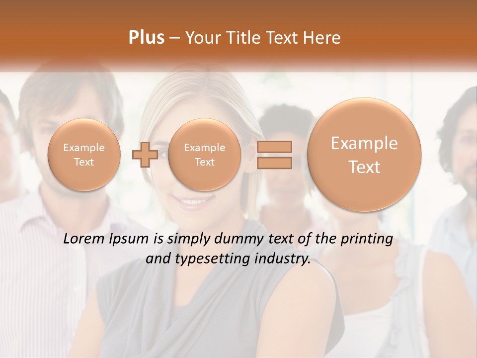 A Group Of People Standing Together In A Line PowerPoint Template