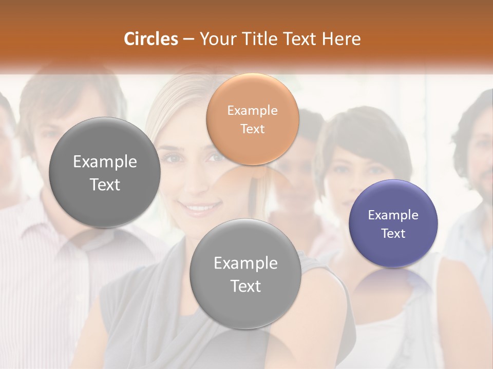 A Group Of People Standing Together In A Line PowerPoint Template