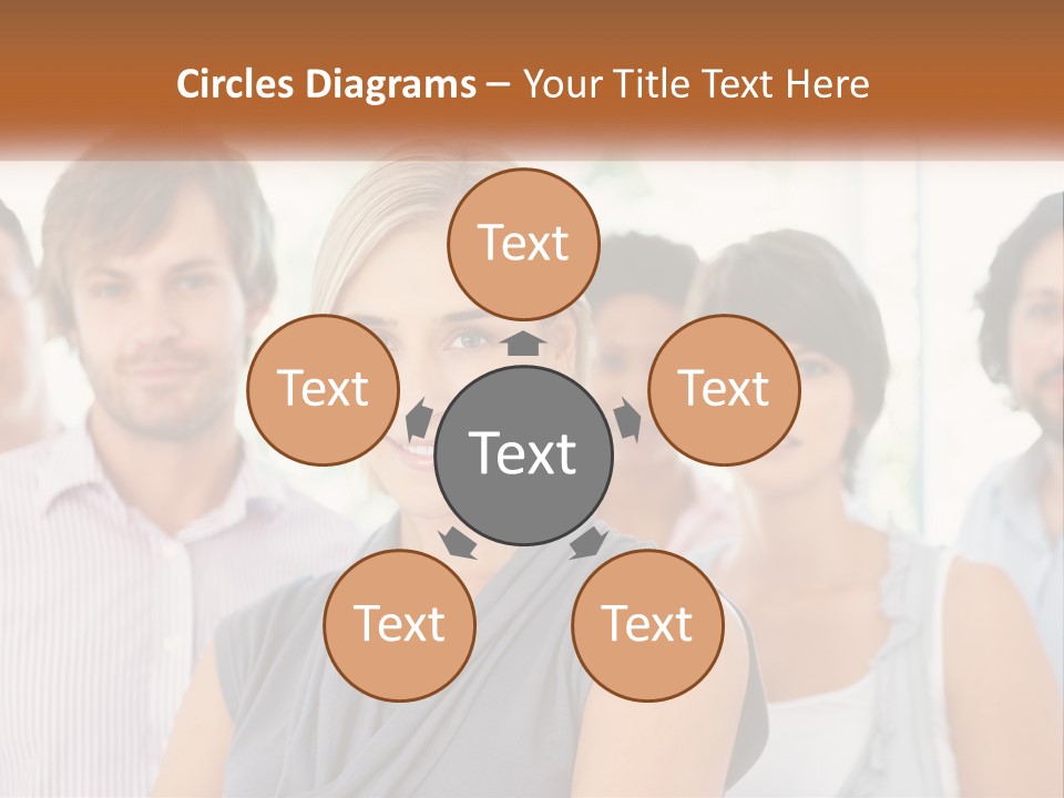 A Group Of People Standing Together In A Line PowerPoint Template