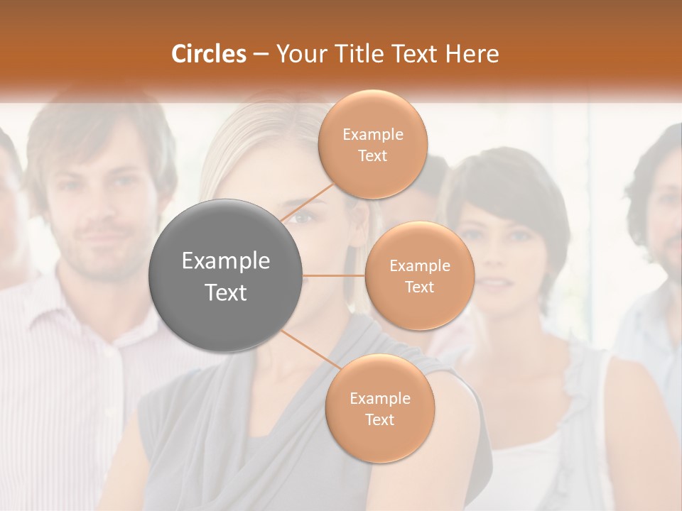 A Group Of People Standing Together In A Line PowerPoint Template