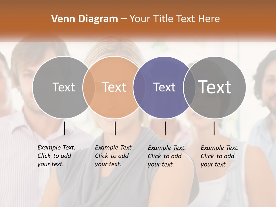A Group Of People Standing Together In A Line PowerPoint Template