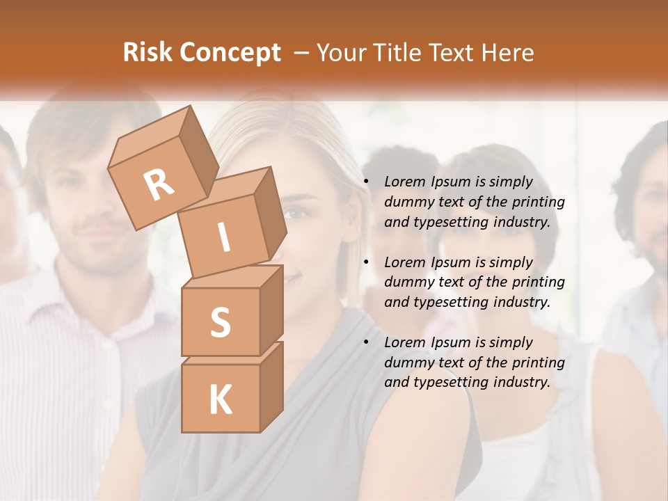 A Group Of People Standing Together In A Line PowerPoint Template