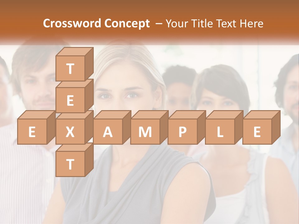A Group Of People Standing Together In A Line PowerPoint Template