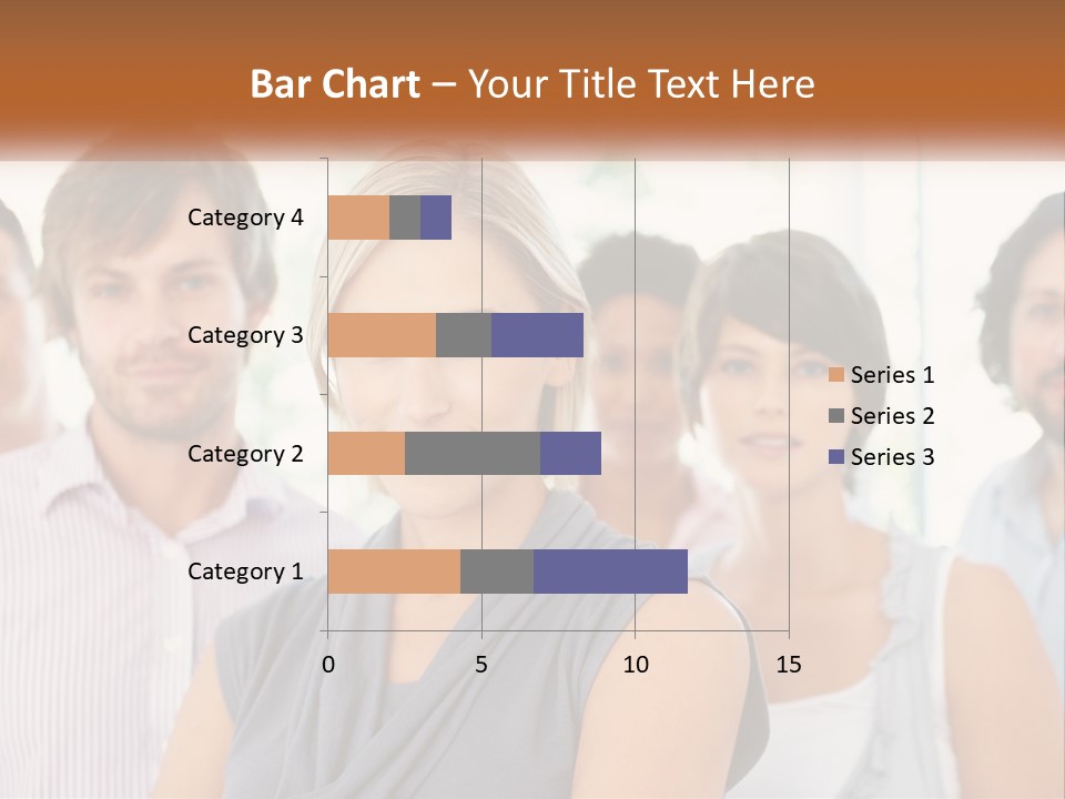 A Group Of People Standing Together In A Line PowerPoint Template