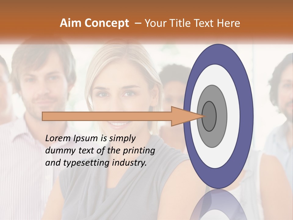 A Group Of People Standing Together In A Line PowerPoint Template