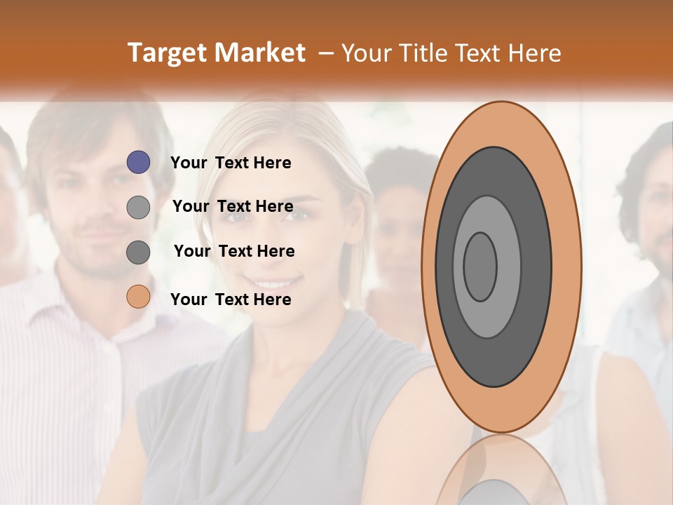 A Group Of People Standing Together In A Line PowerPoint Template