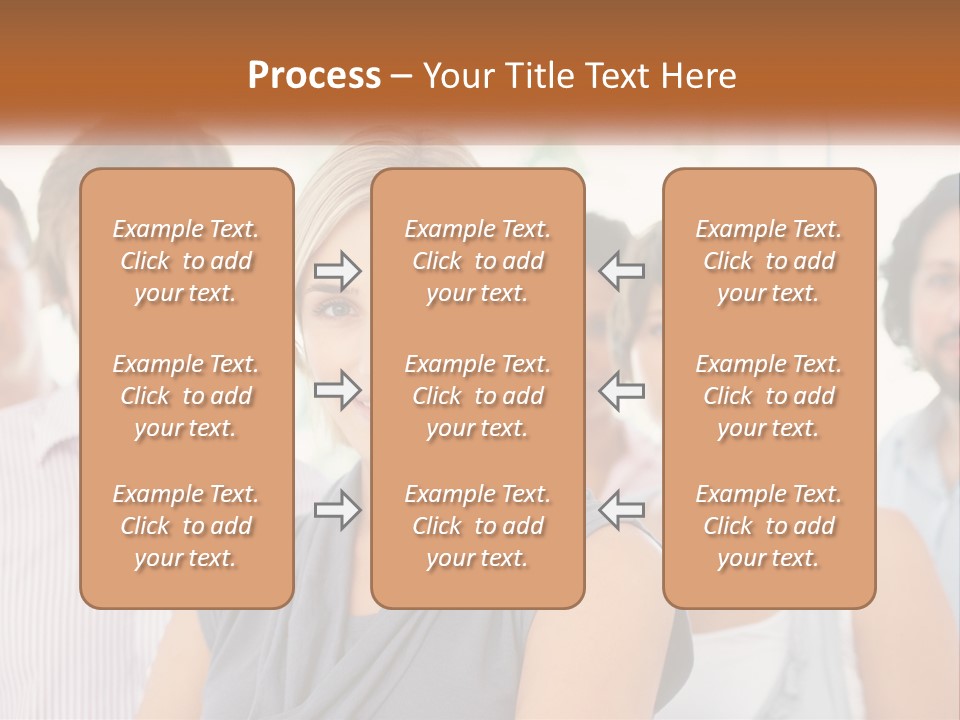 A Group Of People Standing Together In A Line PowerPoint Template