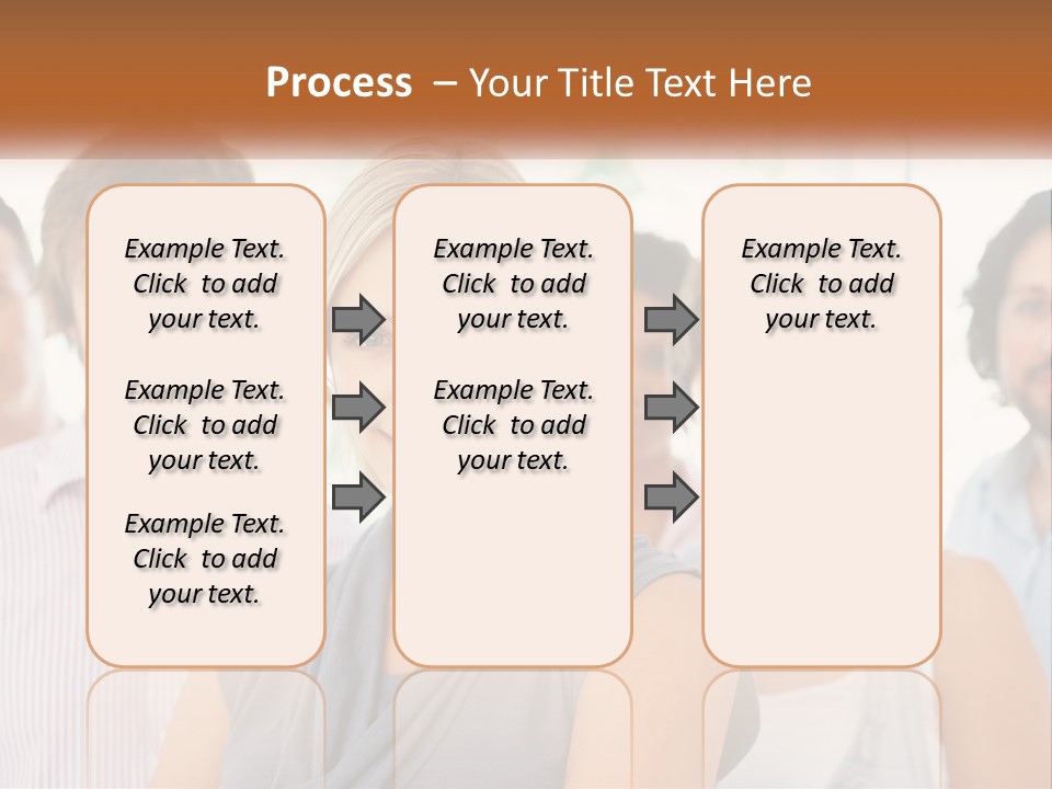 A Group Of People Standing Together In A Line PowerPoint Template