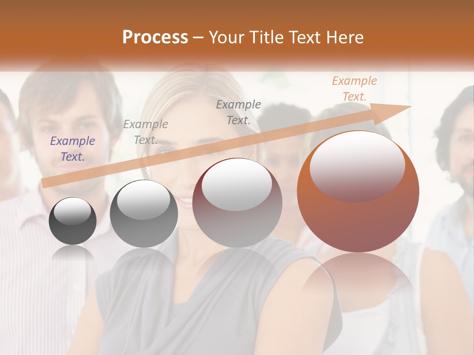 A Group Of People Standing Together In A Line PowerPoint Template