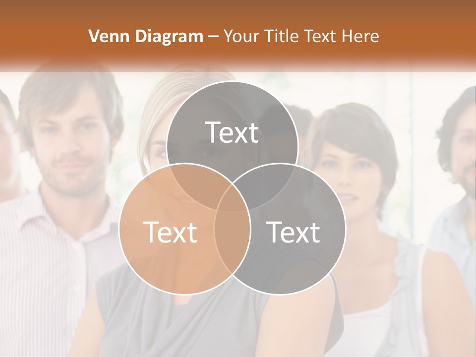 A Group Of People Standing Together In A Line PowerPoint Template