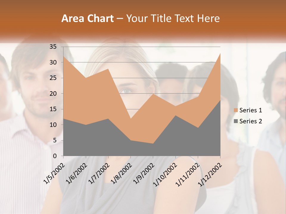 A Group Of People Standing Together In A Line PowerPoint Template