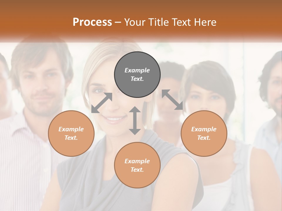 A Group Of People Standing Together In A Line PowerPoint Template