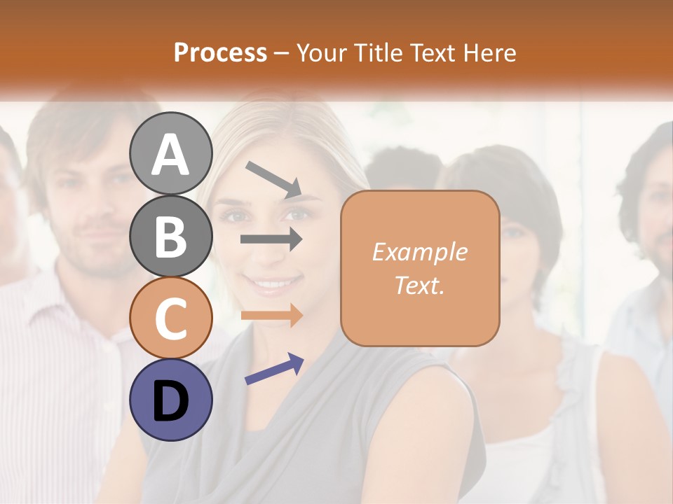 A Group Of People Standing Together In A Line PowerPoint Template