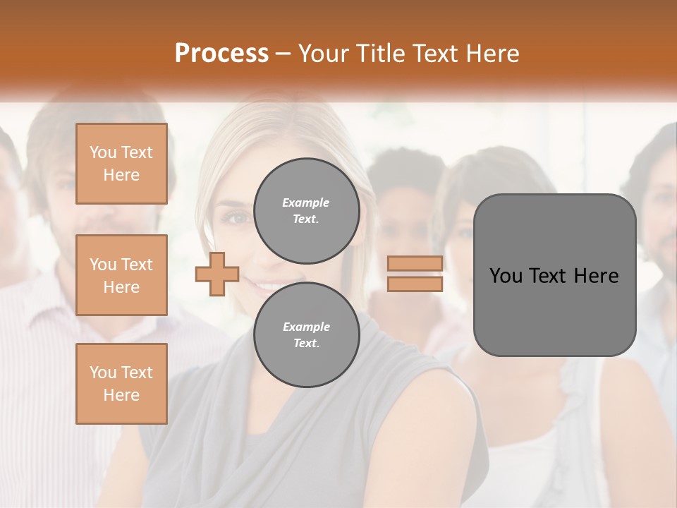 A Group Of People Standing Together In A Line PowerPoint Template