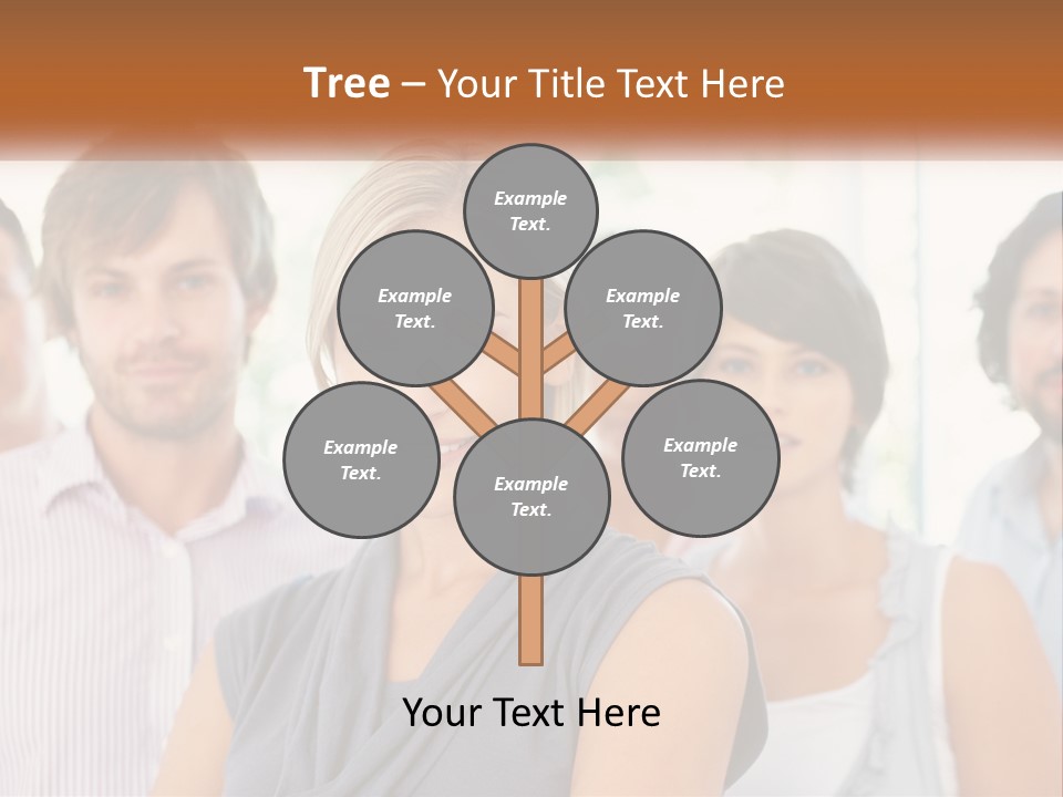 A Group Of People Standing Together In A Line PowerPoint Template