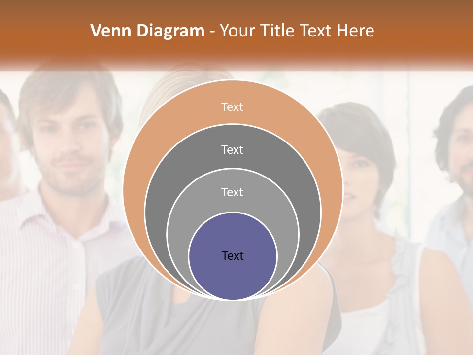 A Group Of People Standing Together In A Line PowerPoint Template