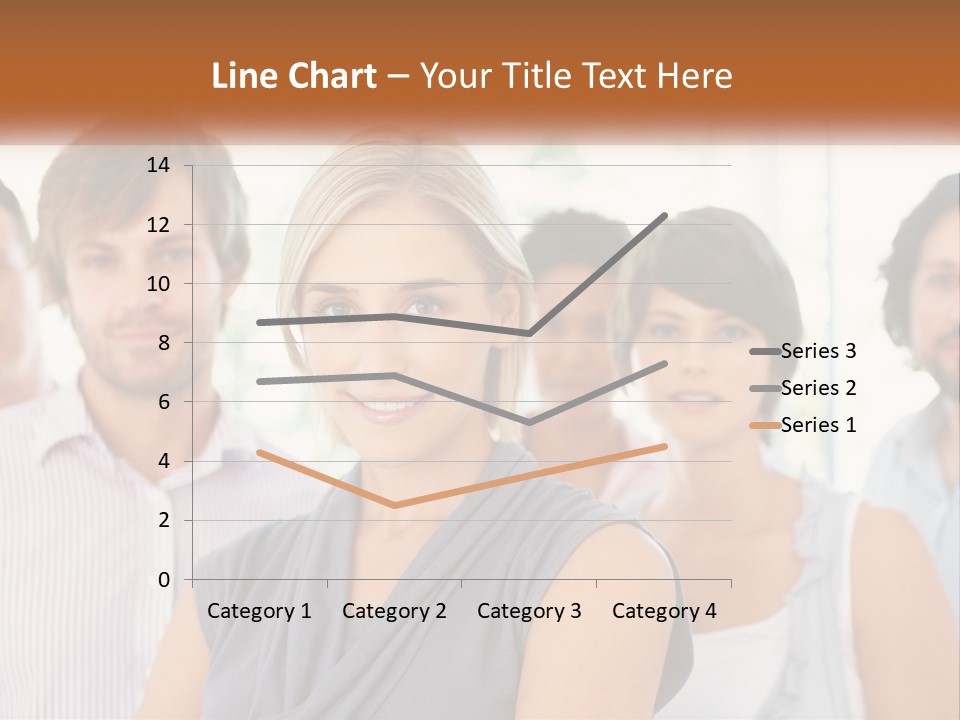 A Group Of People Standing Together In A Line PowerPoint Template