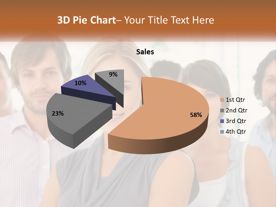 A Group Of People Standing Together In A Line PowerPoint Template
