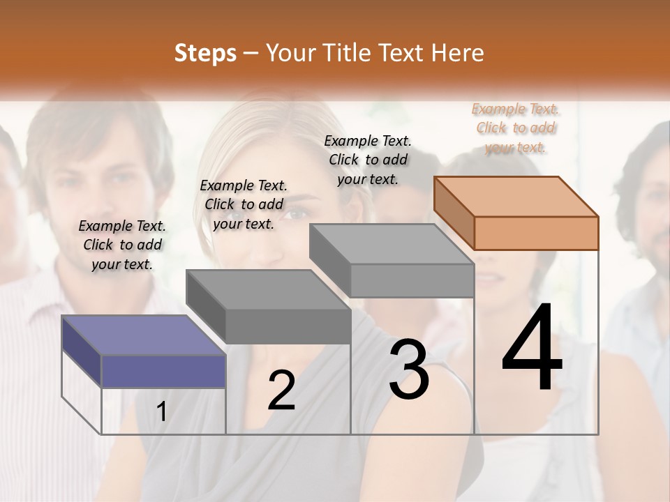 A Group Of People Standing Together In A Line PowerPoint Template