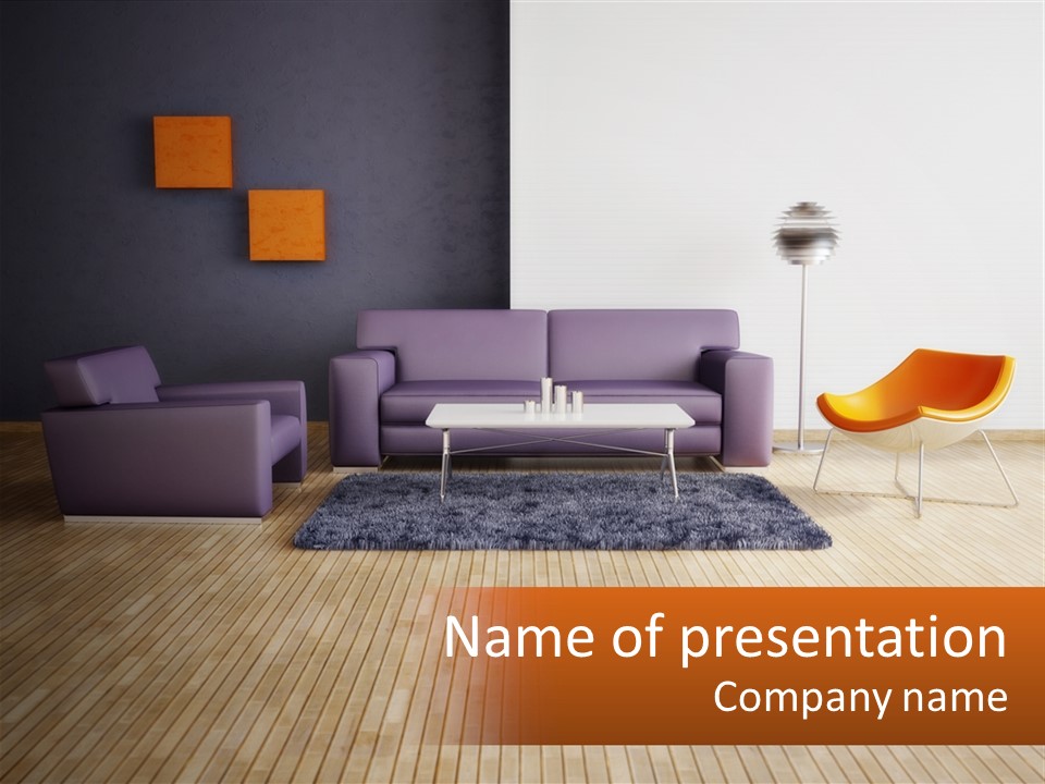 Inside Violet Interior PowerPoint Template