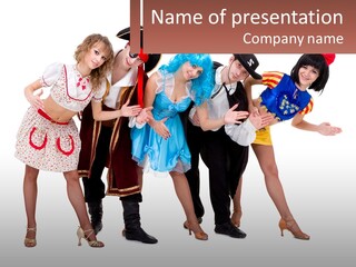Costume Theater Dress PowerPoint Template