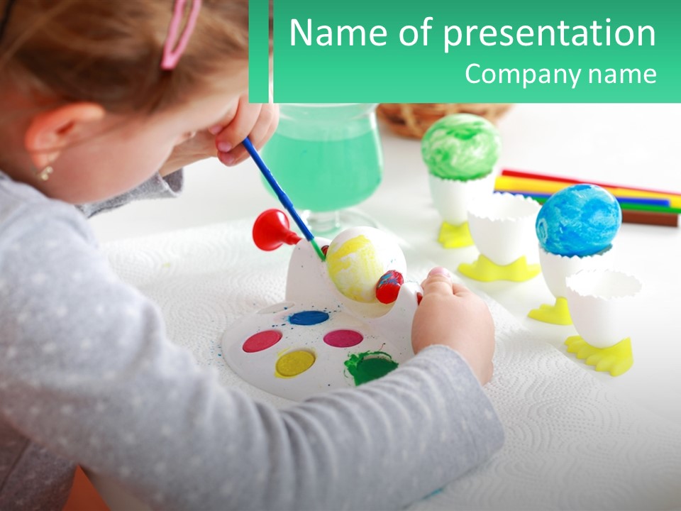 Kid Easter Child PowerPoint Template