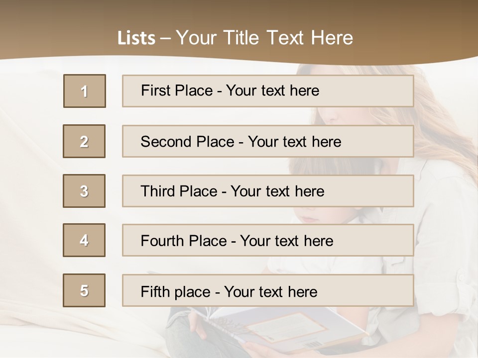 Lifestyle Affectionate Reading PowerPoint Template