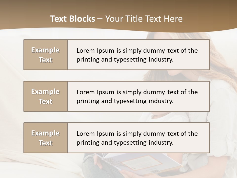 Lifestyle Affectionate Reading PowerPoint Template
