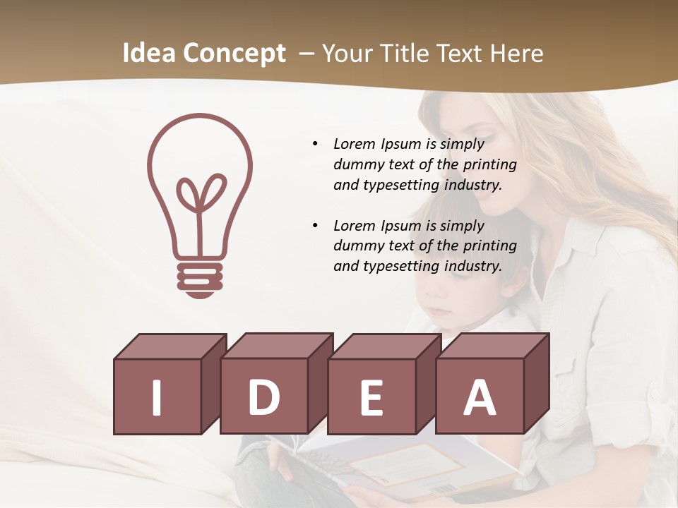 Lifestyle Affectionate Reading PowerPoint Template