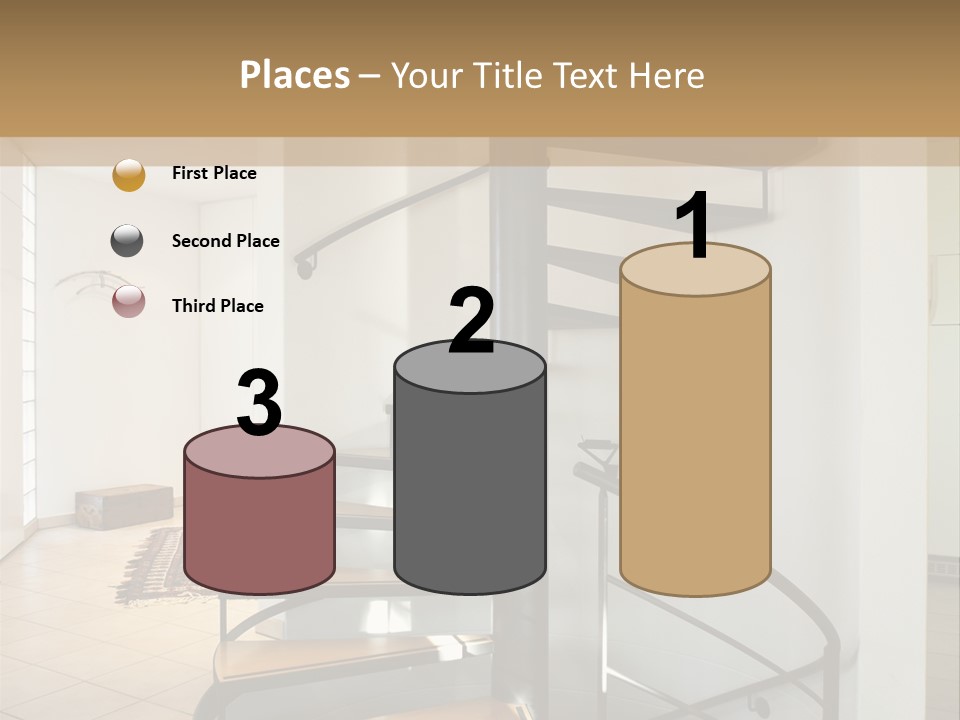Perspective Spiral White PowerPoint Template
