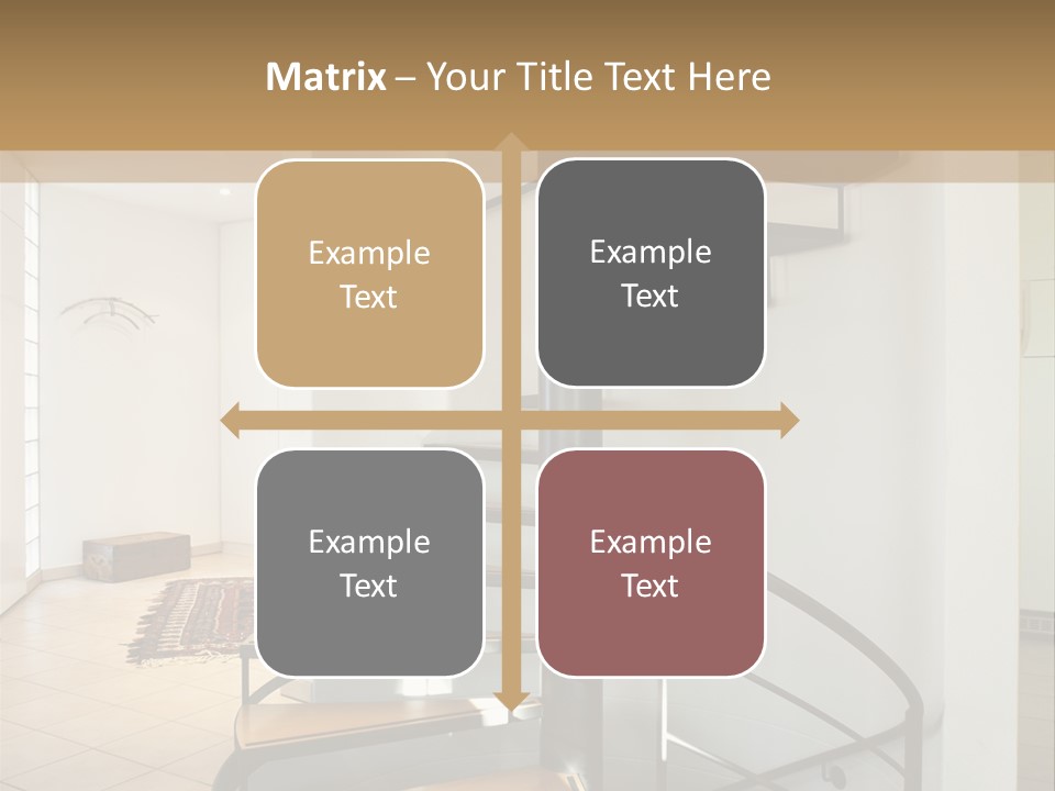 Perspective Spiral White PowerPoint Template