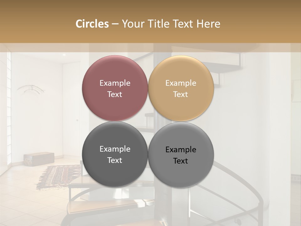 Perspective Spiral White PowerPoint Template