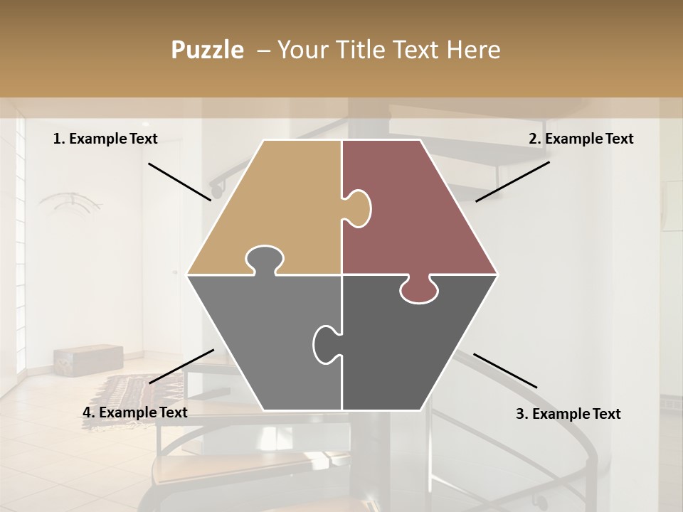Perspective Spiral White PowerPoint Template
