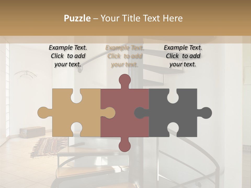 Perspective Spiral White PowerPoint Template