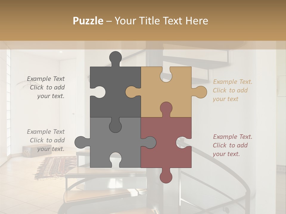 Perspective Spiral White PowerPoint Template