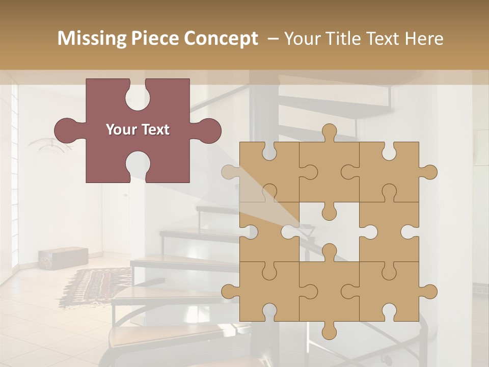 Perspective Spiral White PowerPoint Template