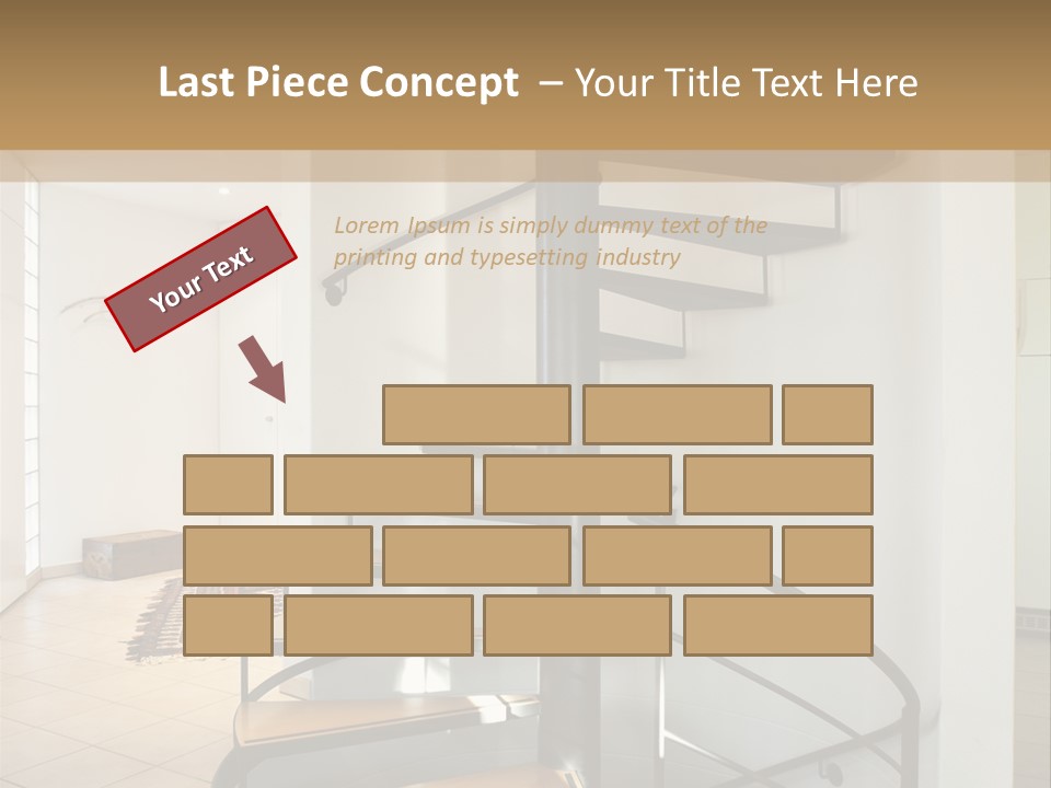 Perspective Spiral White PowerPoint Template
