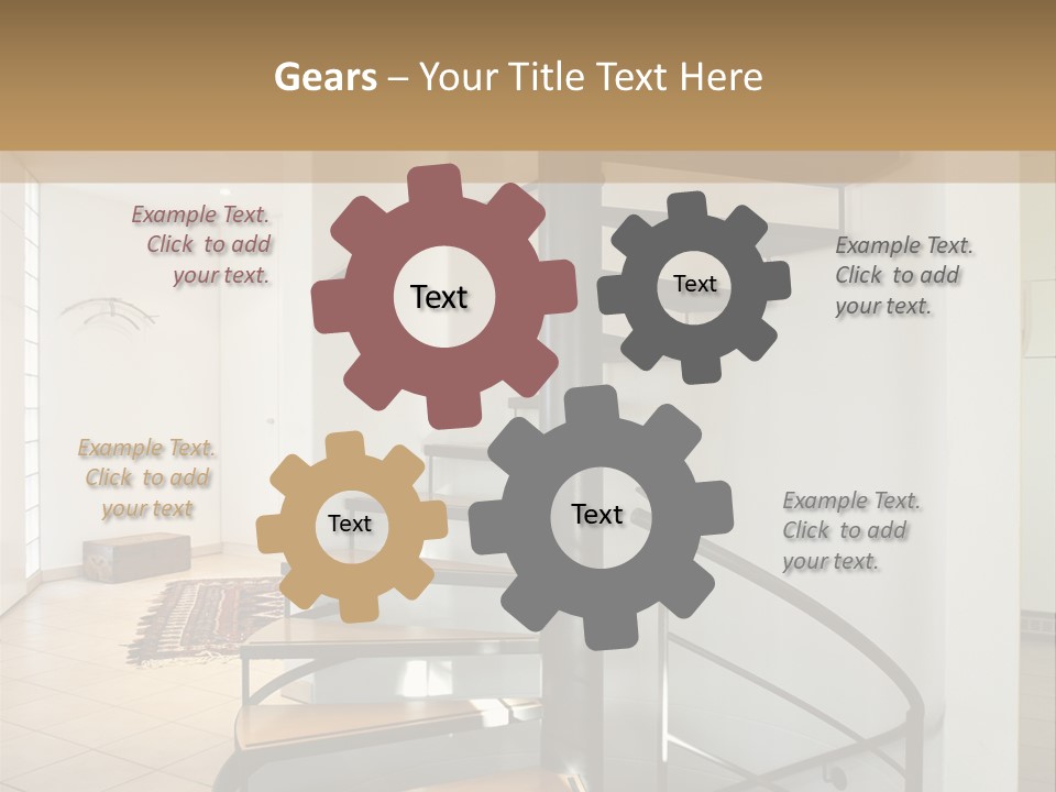 Perspective Spiral White PowerPoint Template