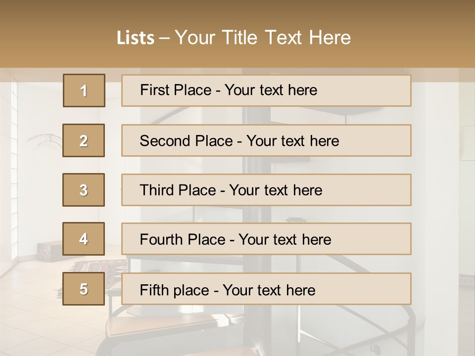 Perspective Spiral White PowerPoint Template