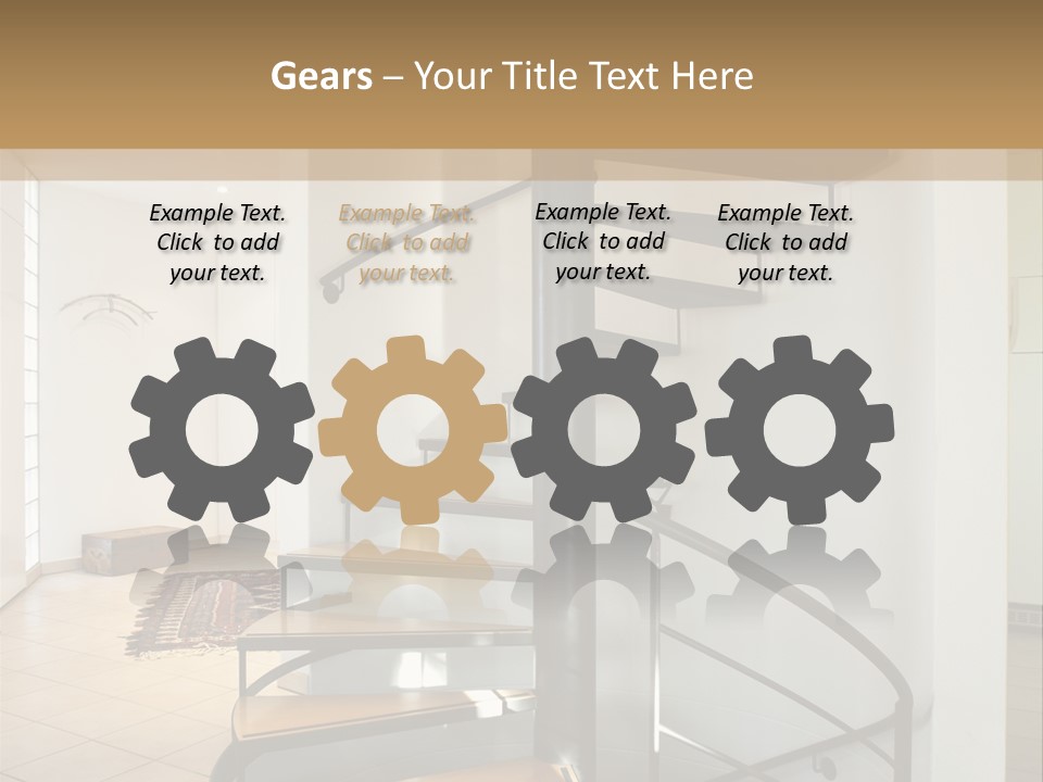 Perspective Spiral White PowerPoint Template